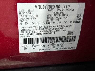 2025 Ford Explorer Platinum