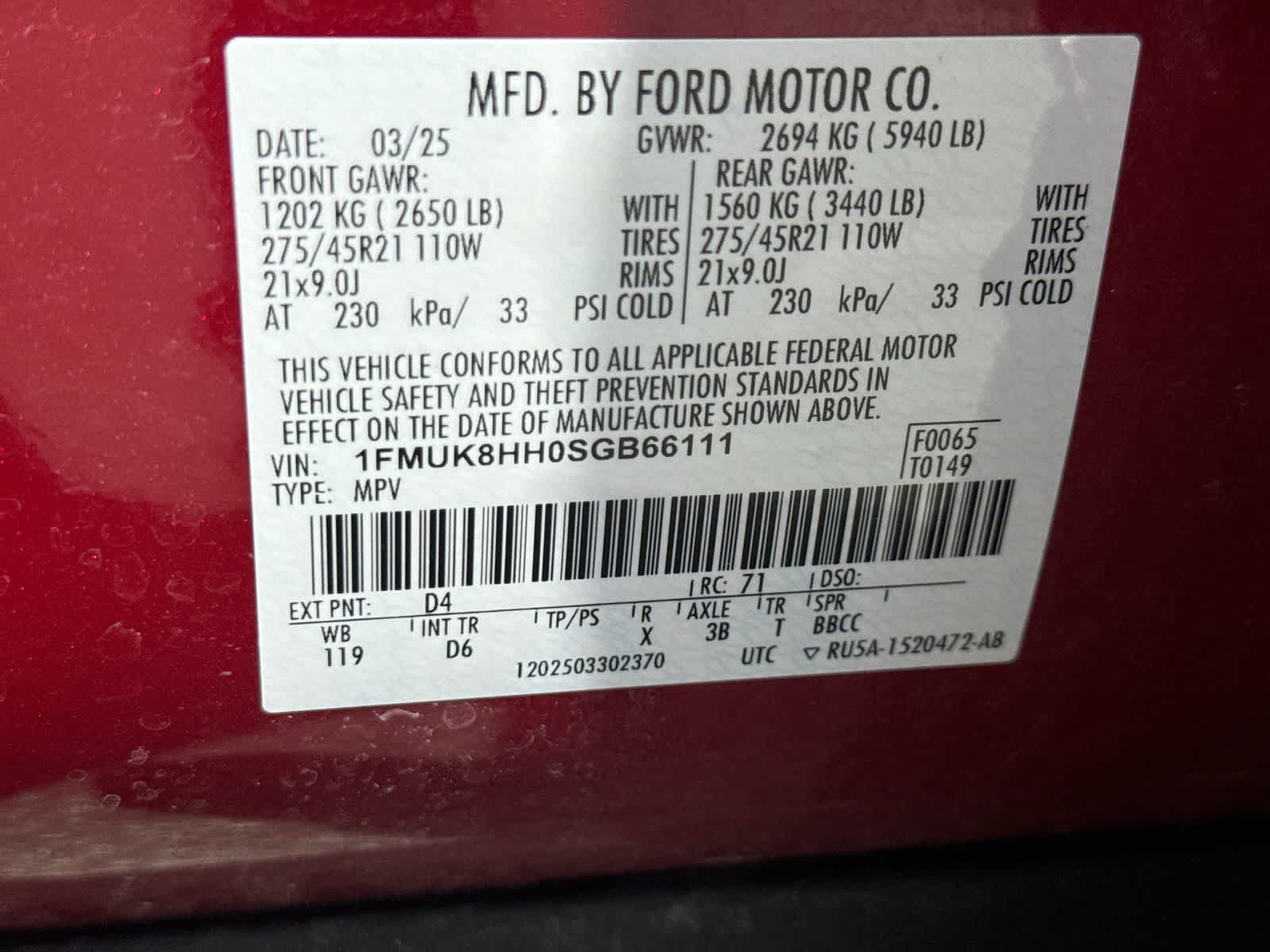 2025 Ford Explorer Platinum