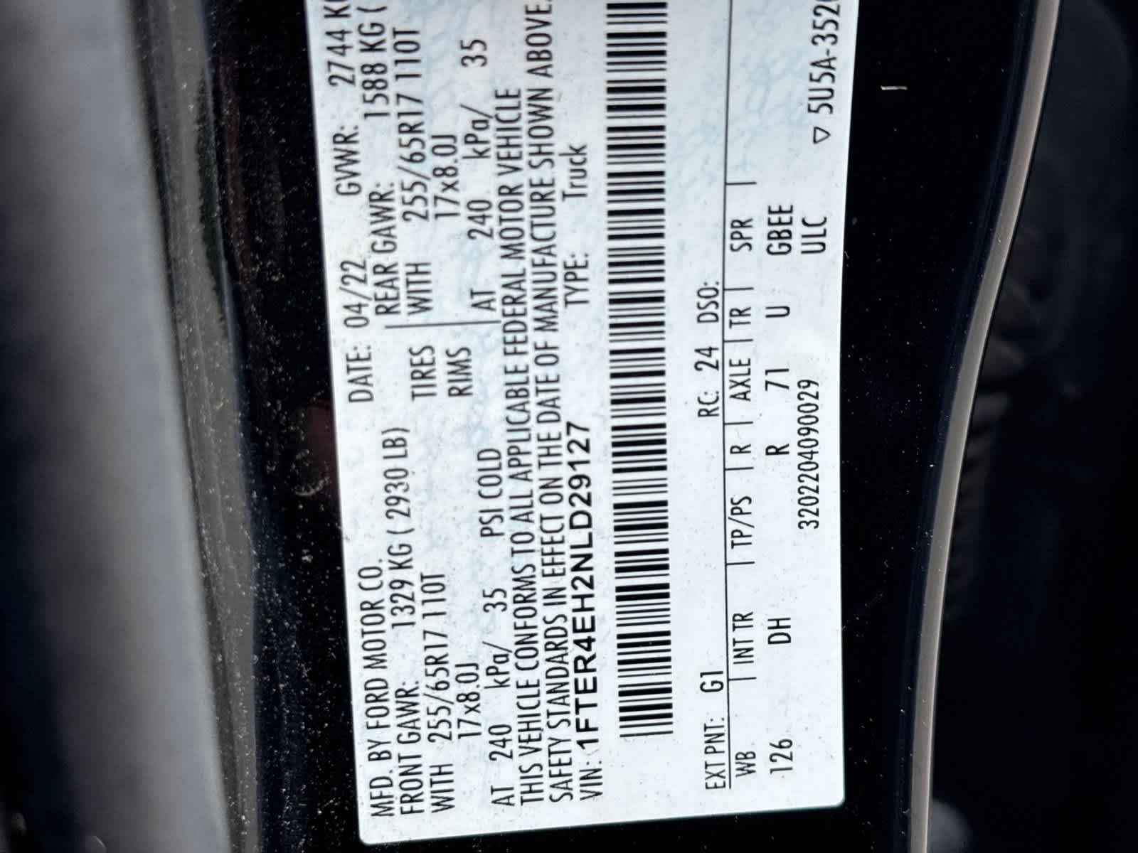 2022 Ford Ranger LARIAT