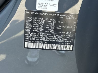 2026 Volkswagen Atlas Cross Sport 2.0T SEL R-Line Black