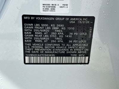 2026 Volkswagen Atlas 2.0T SEL