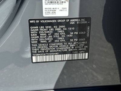 2026 Volkswagen Atlas 2.0T SEL