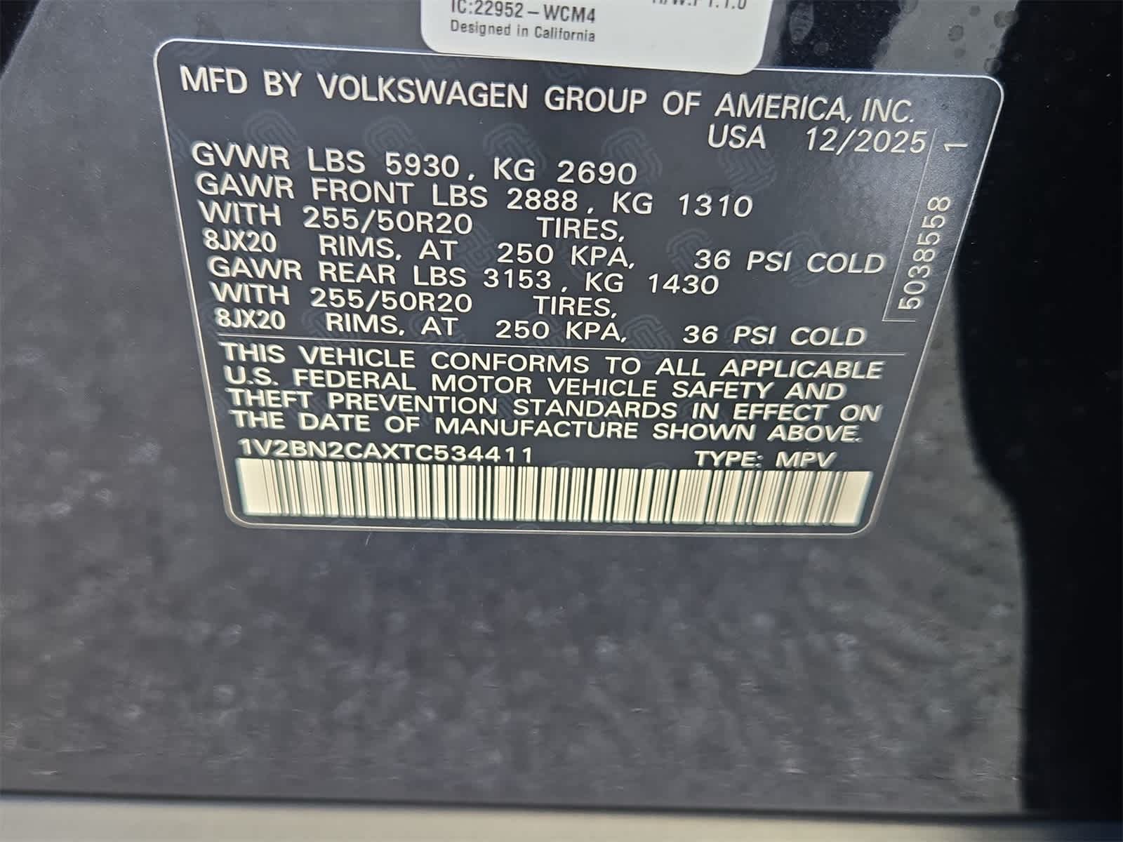 2026 Volkswagen Atlas 2.0T SEL