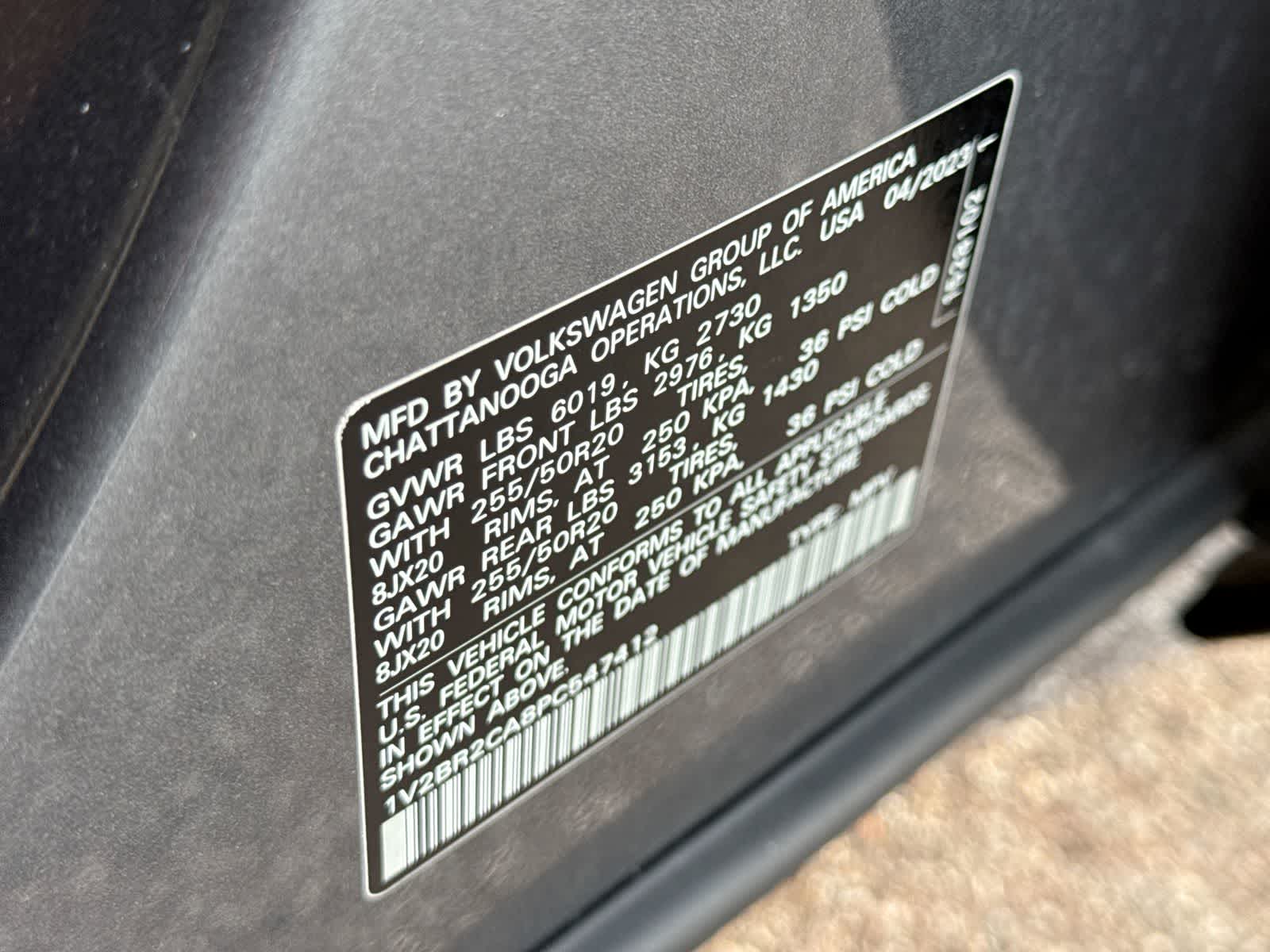 2023 Volkswagen Atlas 3.6L V6 SEL