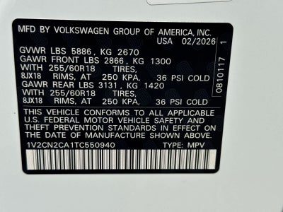 2026 Volkswagen Atlas 2.0T Peak Edition