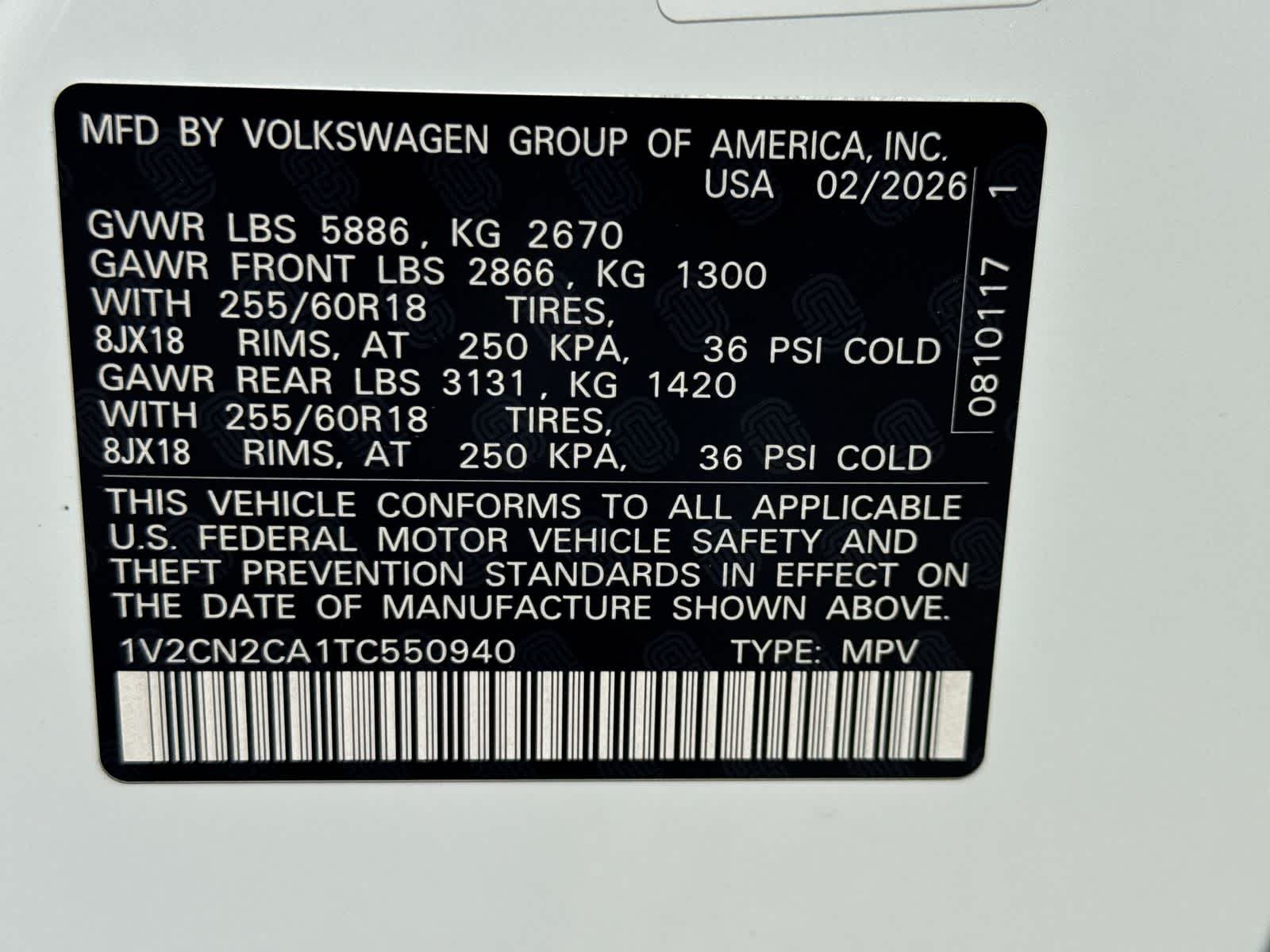 2026 Volkswagen Atlas 2.0T Peak Edition