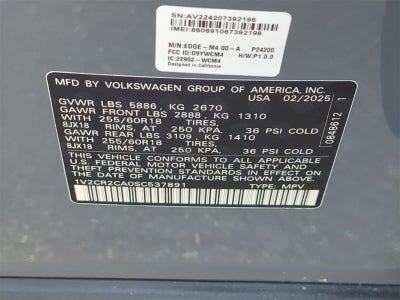 2025 Volkswagen Atlas 2.0T Peak Edition