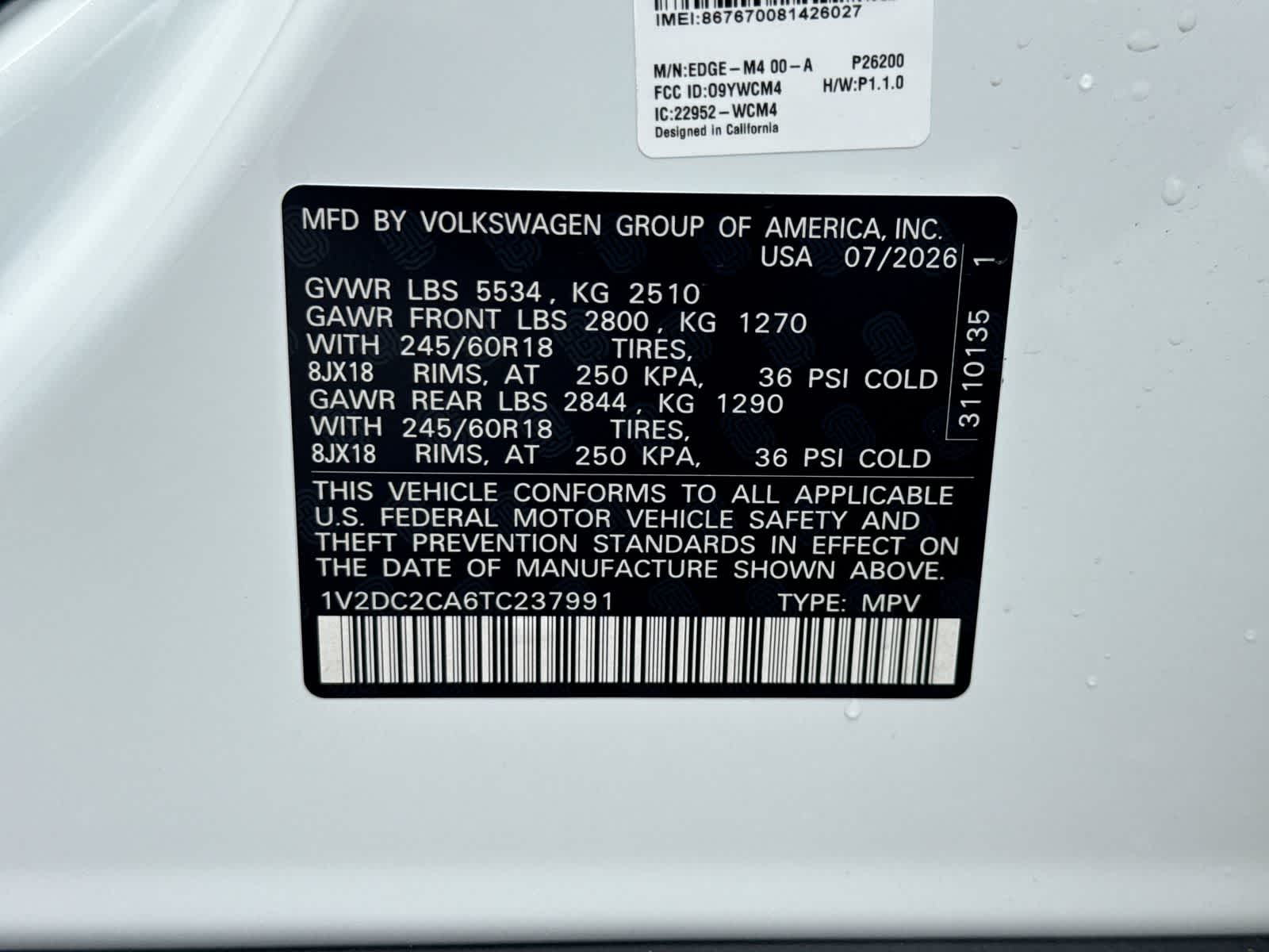 2026 Volkswagen Atlas Cross Sport 2.0T SE