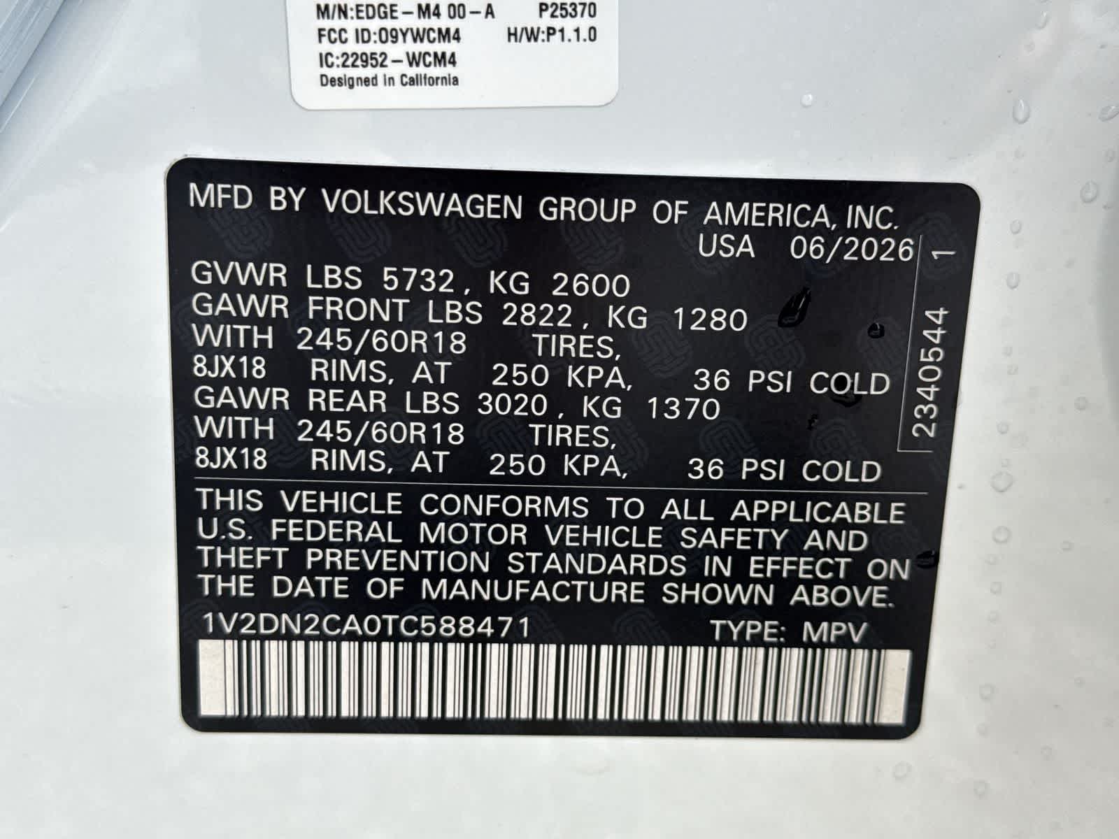 2026 Volkswagen Atlas 2.0T SE