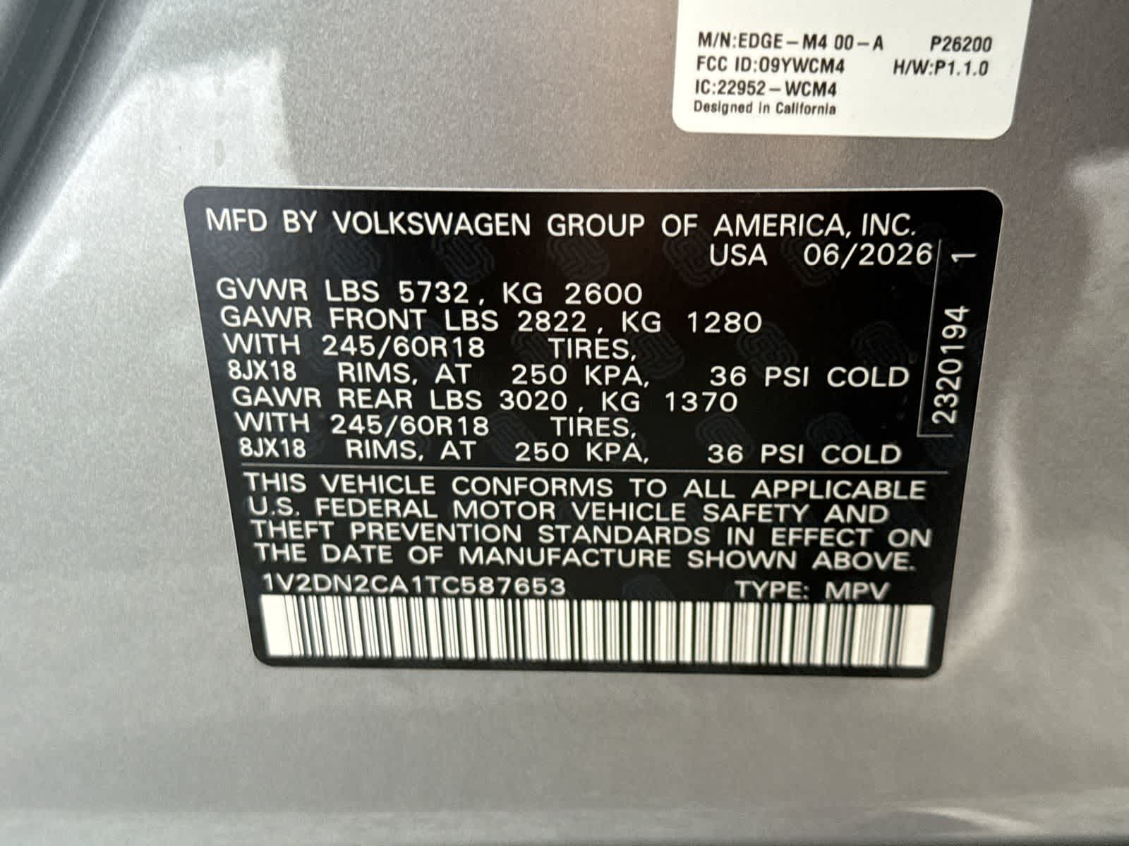 2026 Volkswagen Atlas 2.0T SE