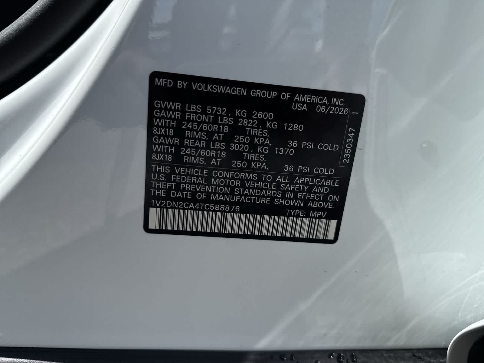 2026 Volkswagen Atlas 2.0T SE