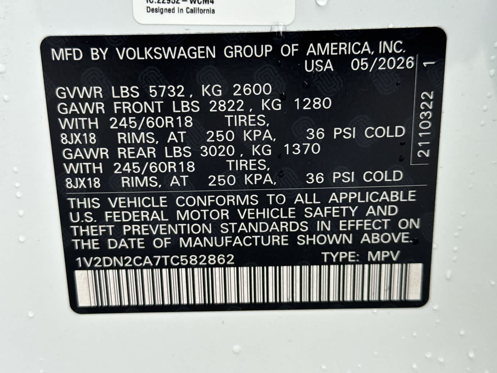 2026 Volkswagen Atlas 2.0T SE