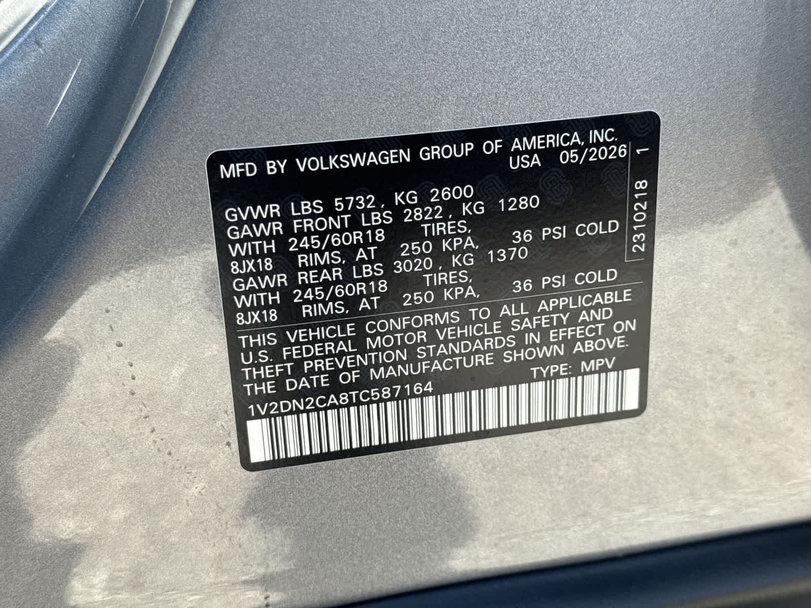 2026 Volkswagen Atlas 2.0T SE