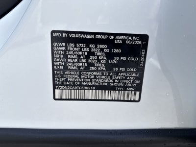 2026 Volkswagen Atlas 2.0T SE