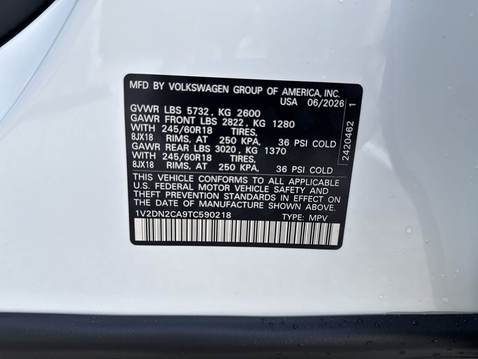2026 Volkswagen Atlas 2.0T SE