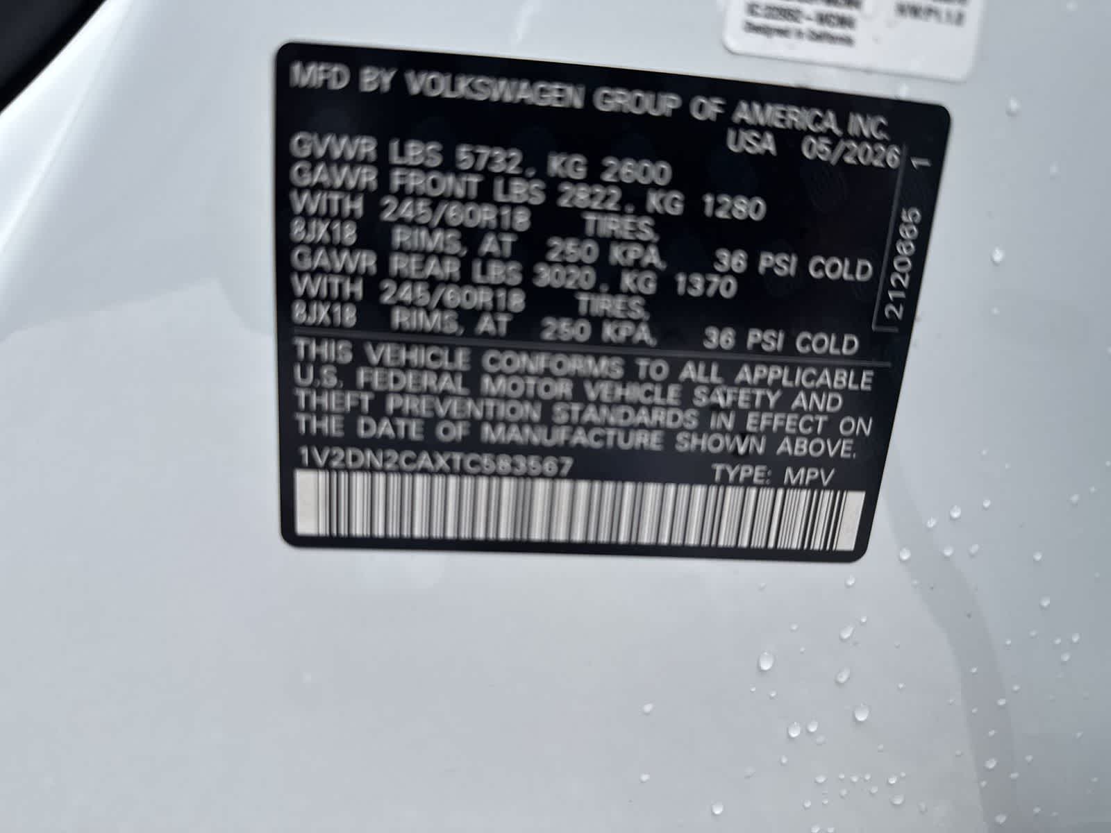 2026 Volkswagen Atlas 2.0T SE