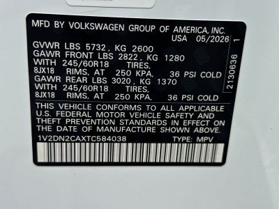 2026 Volkswagen Atlas 2.0T SE