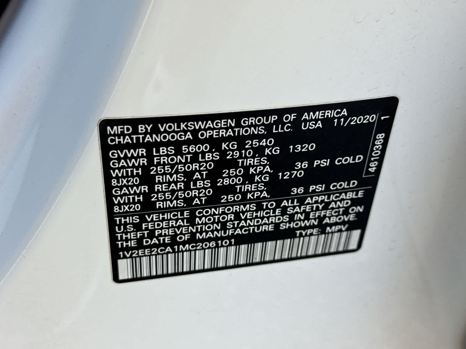 2021 Volkswagen Atlas Cross Sport 3.6L V6 SEL