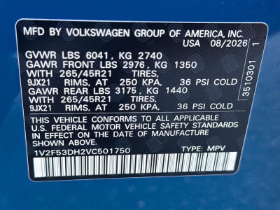2027 Volkswagen Atlas 2.0T SEL