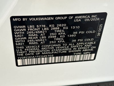 2026 Volkswagen Atlas Cross Sport 2.0T SEL Premium R-Line