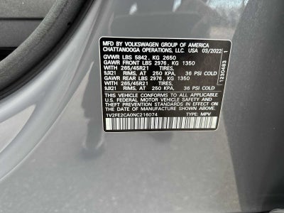 2022 Volkswagen Atlas Cross Sport 3.6L V6 SEL Premium R-Line