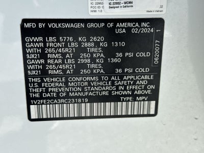 2024 Volkswagen Atlas Cross Sport 2.0T SEL Premium R-Line