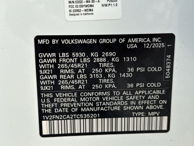 2026 Volkswagen Atlas 2.0T SEL Premium R-Line