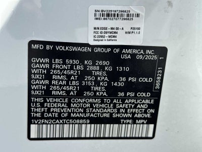 2026 Volkswagen Atlas 2.0T SEL Premium R-Line