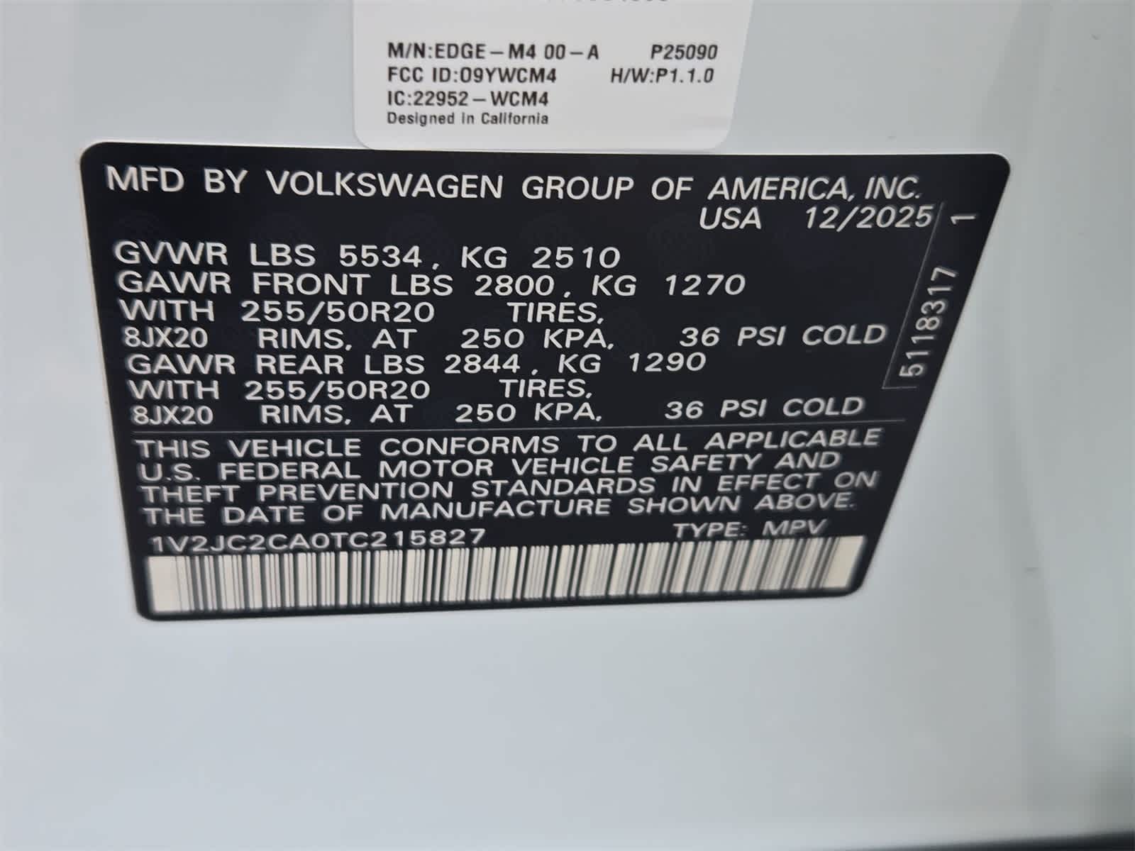 2026 Volkswagen Atlas Cross Sport 2.0T SE W/TECHNOLOGY