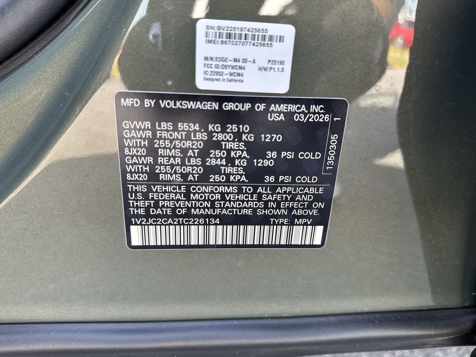 2026 Volkswagen Atlas Cross Sport 2.0T SE W/TECHNOLOGY