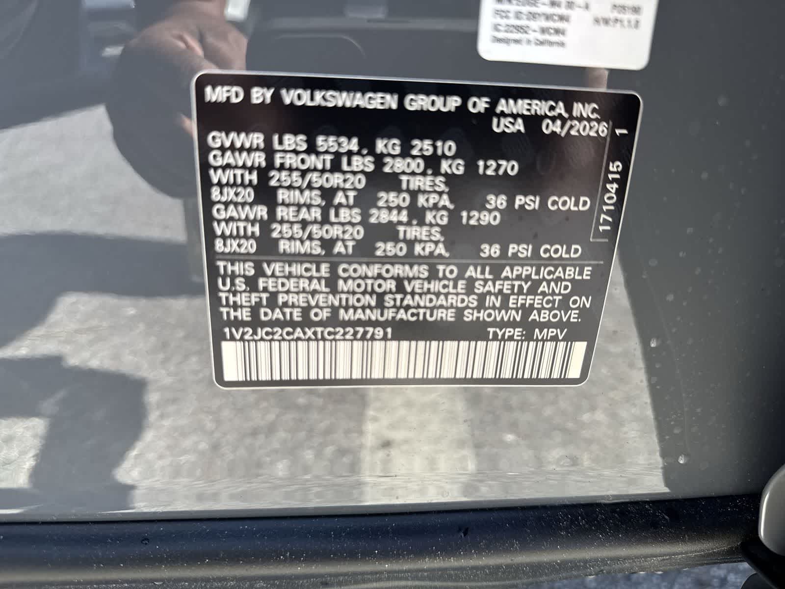 2026 Volkswagen Atlas Cross Sport 2.0T SE W/TECHNOLOGY