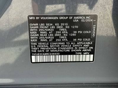 2024 Volkswagen Atlas Cross Sport 2.0T SE w/Technology