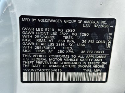 2026 Volkswagen Atlas 2.0T SE W/TECHNOLOGY