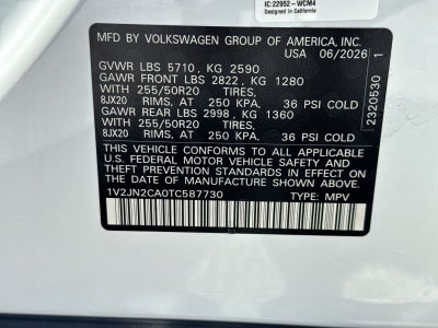 2026 Volkswagen Atlas 2.0T SE W/TECHNOLOGY
