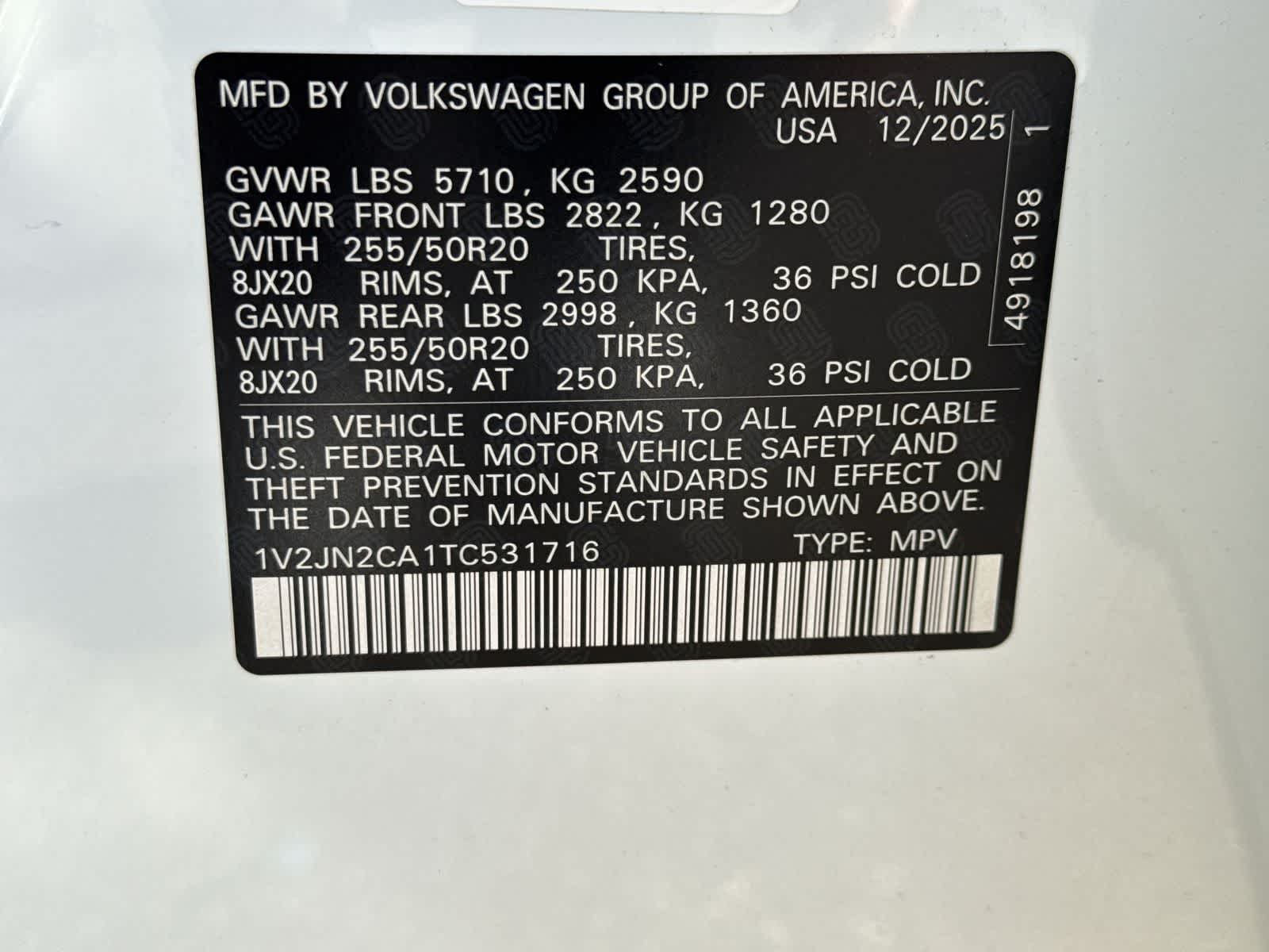 2026 Volkswagen Atlas 2.0T SE W/TECHNOLOGY