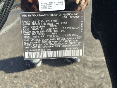 2026 Volkswagen Atlas 2.0T SE W/TECHNOLOGY