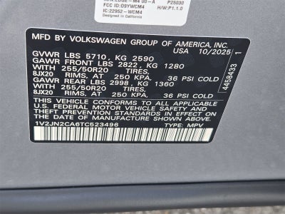 2026 Volkswagen Atlas 2.0T SE W/TECHNOLOGY