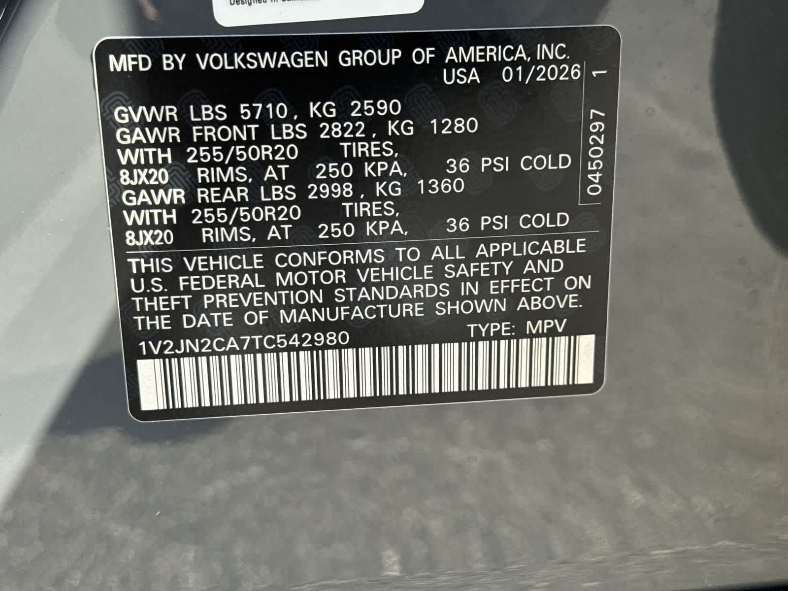 2026 Volkswagen Atlas 2.0T SE W/TECHNOLOGY