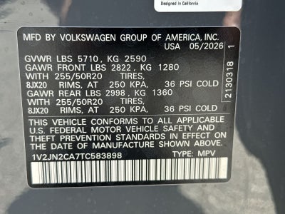 2026 Volkswagen Atlas 2.0T SE W/TECHNOLOGY