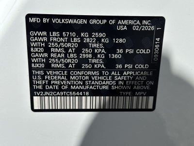 2026 Volkswagen Atlas 2.0T SE W/TECHNOLOGY