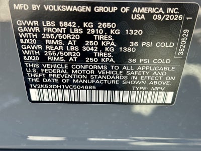 2027 Volkswagen Atlas 2.0T SE w/ Technology