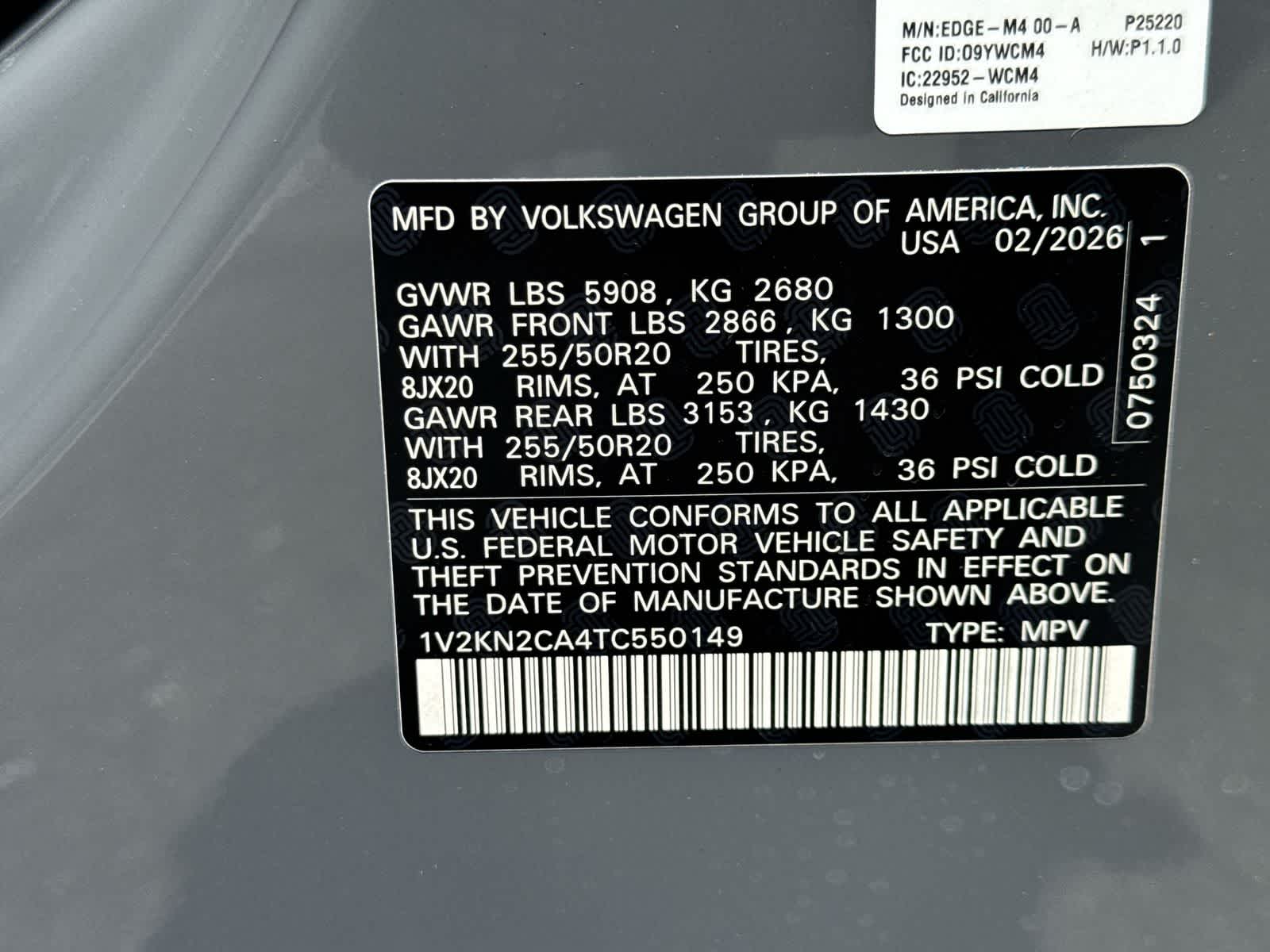 2026 Volkswagen Atlas 2.0T SE W/TECHNOLOGY