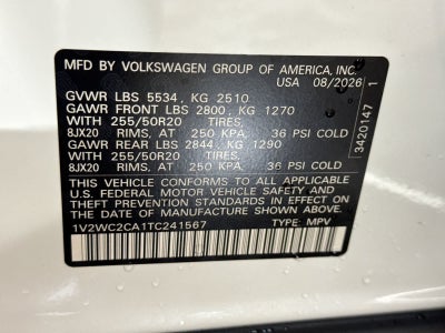 2026 Volkswagen Atlas Cross Sport 2.0T SE W/TECHNOLOGY