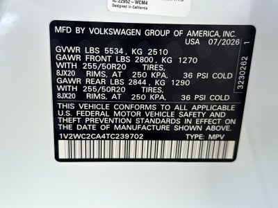 2026 Volkswagen Atlas Cross Sport 2.0T SE W/TECHNOLOGY