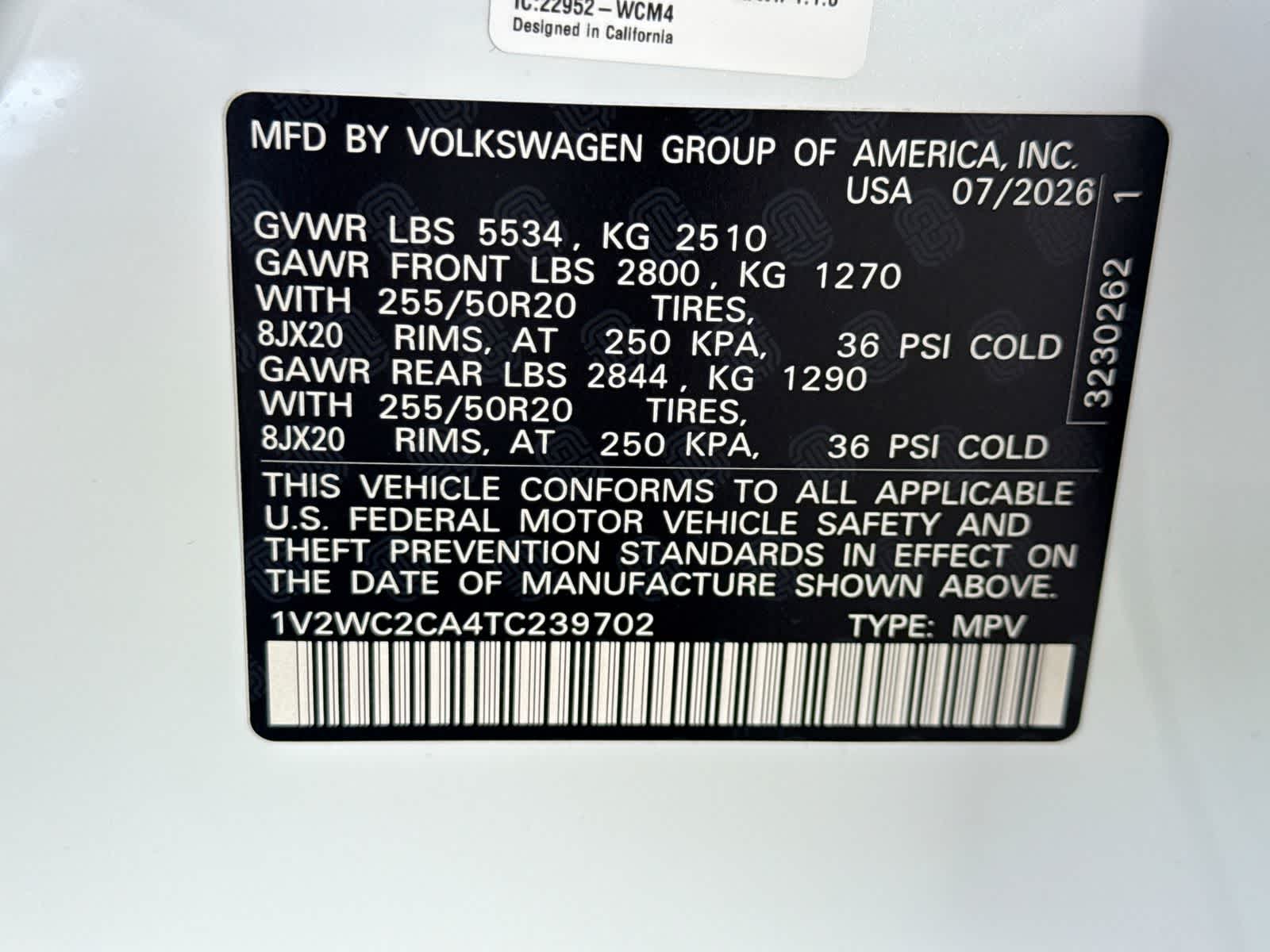 2026 Volkswagen Atlas Cross Sport 2.0T SE W/TECHNOLOGY