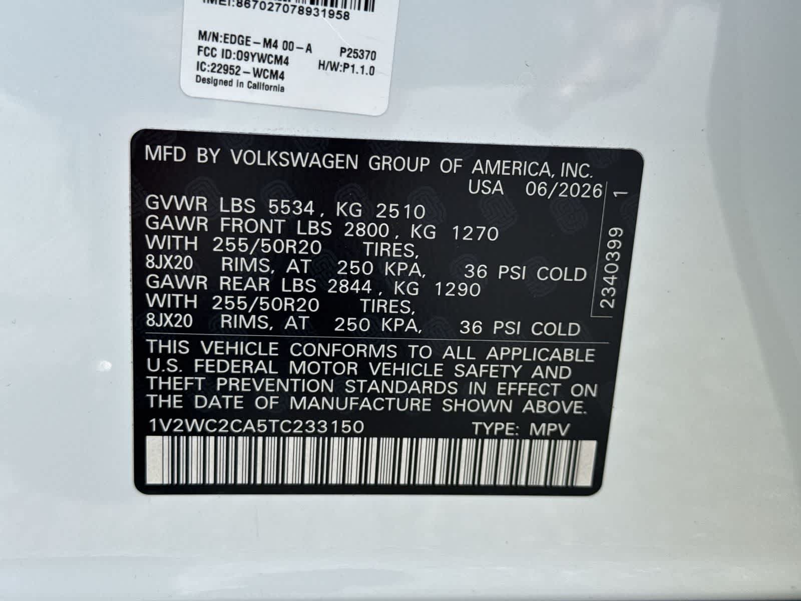 2026 Volkswagen Atlas Cross Sport 2.0T SE W/TECHNOLOGY