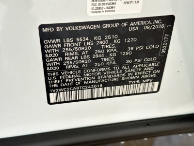 2026 Volkswagen Atlas Cross Sport 2.0T SE W/TECHNOLOGY
