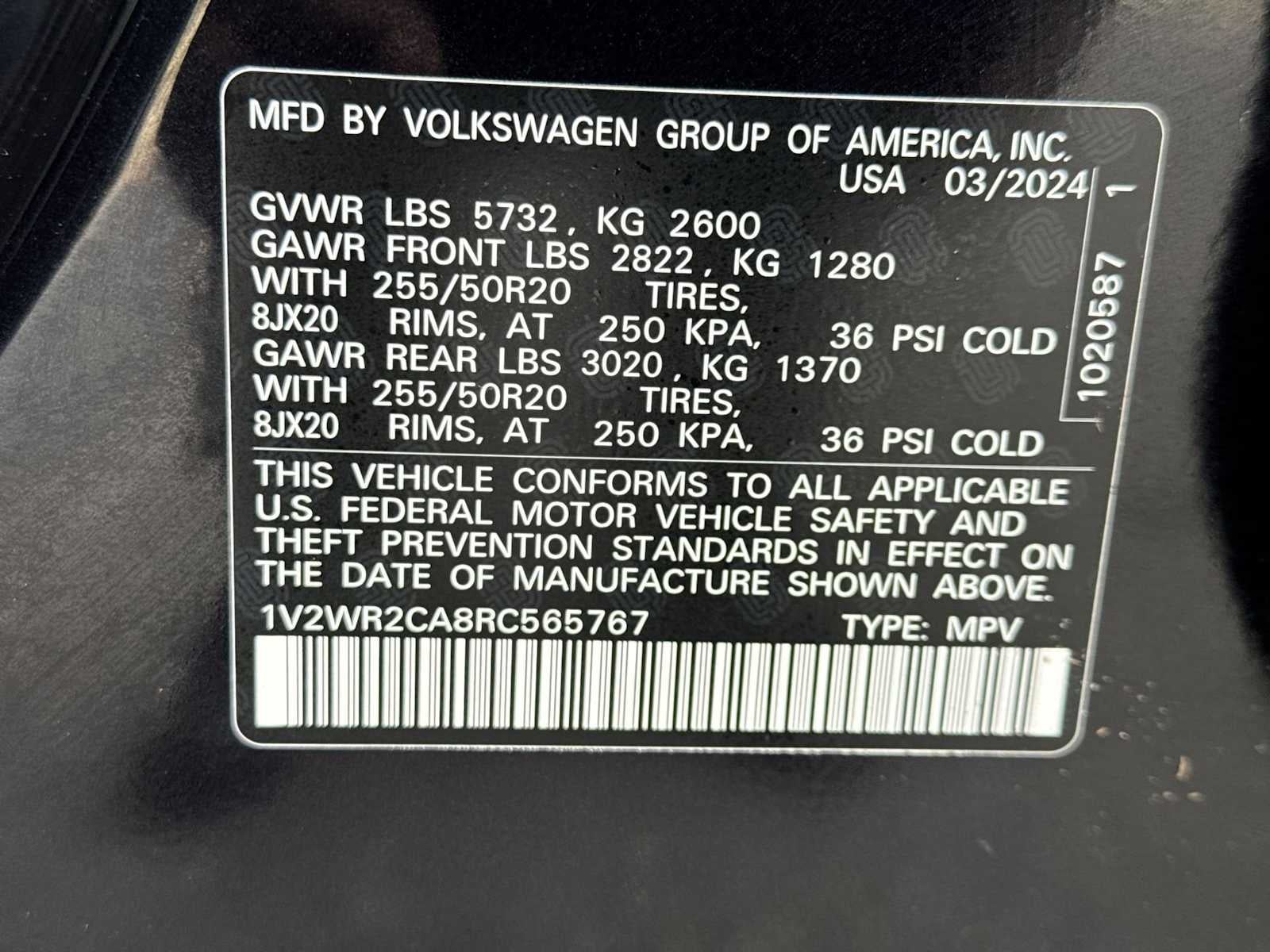 2024 Volkswagen Atlas 2.0T SE w/Technology