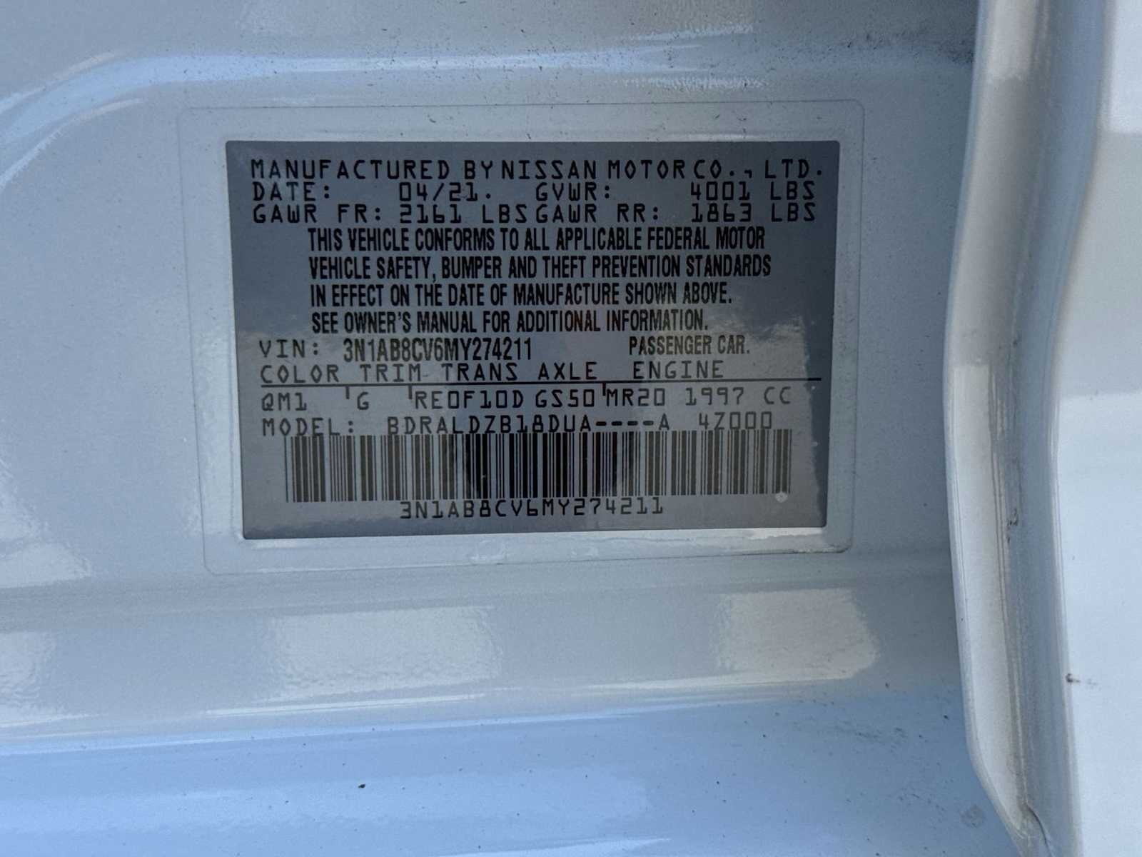 2021 Nissan Sentra SV