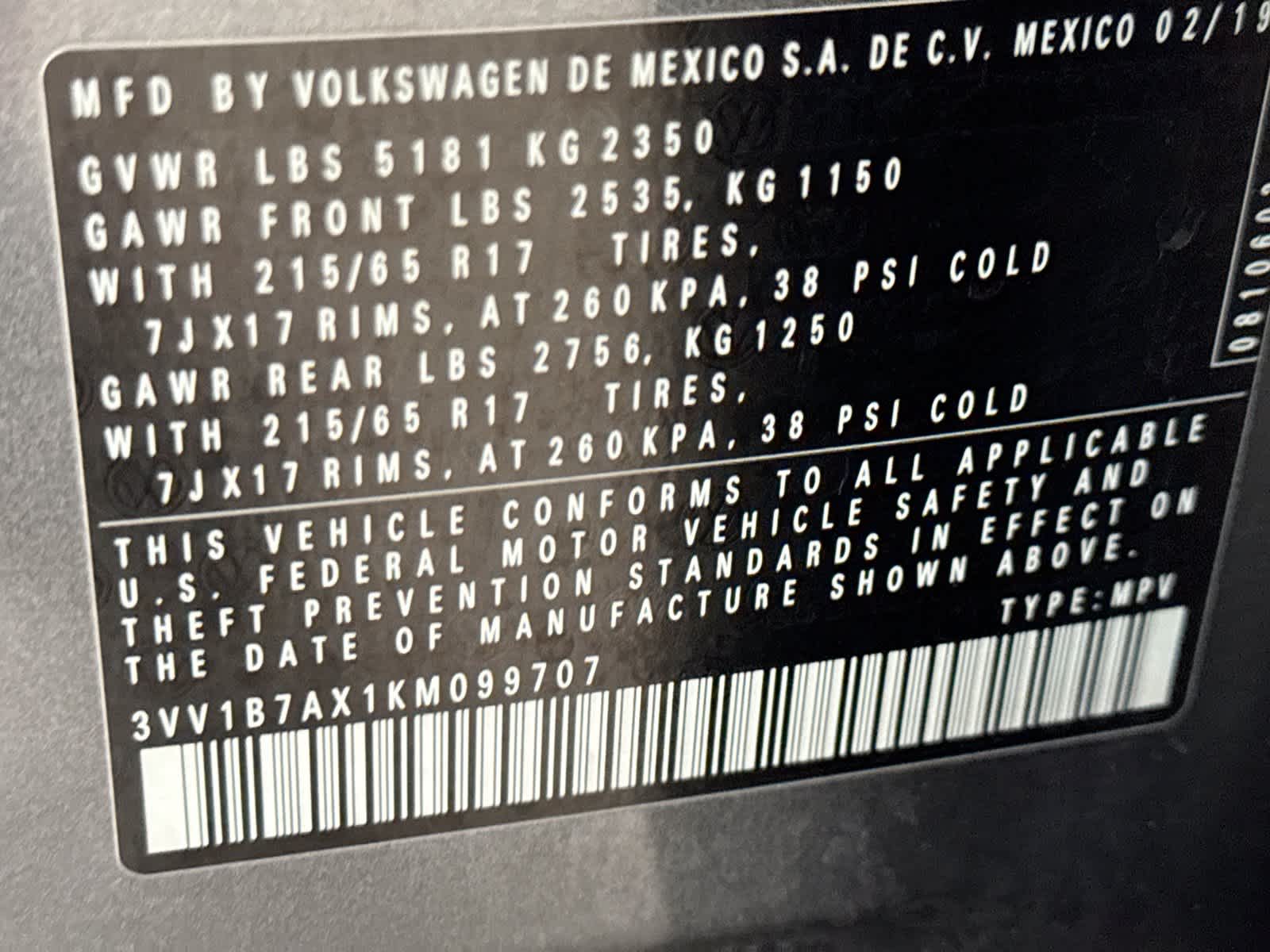 2019 Volkswagen Tiguan S
